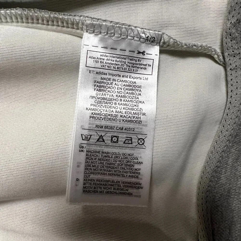 Adidas Mens M Heather Gray Stretch Full Zip Raglan Sleeve Hooded Sweatshirt‎ NWT